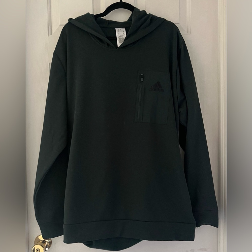 🆕 Adidas Men’s Forest Green Pullover Hoodie